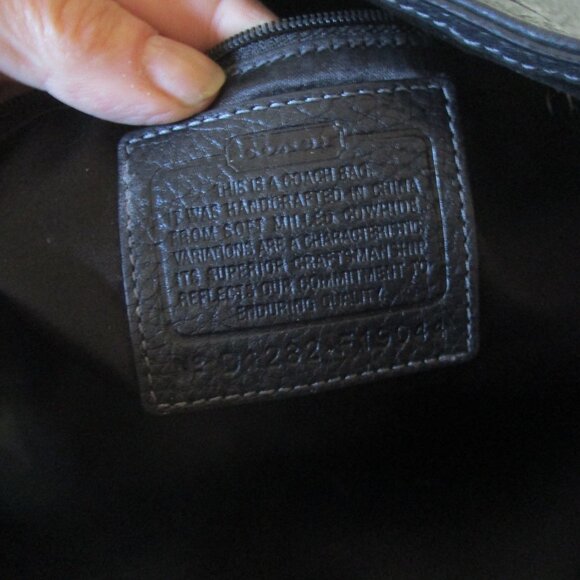 Coach  Black pebbled satchel 2 handle Leather Handbag purse - Picture 11 of 11